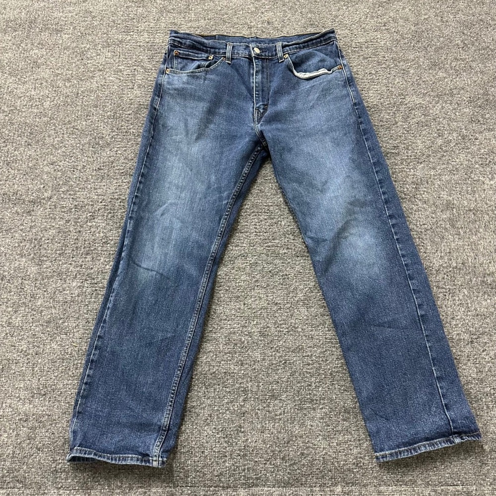 Levi's Jeans Mens Size 34 Blue Straight Leg Stretch Medium Wash Denim Pants